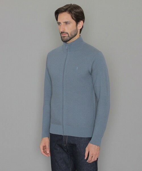 MACKINTOSH LONDON(MENS) / マッキントッシュ ロンドン 　メンズ ニット・セーター | 【WEB・一部店舗限定】ハイゲージケーブルフルジップアップニット | 詳細4