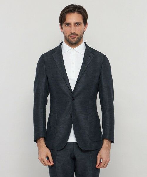 MACKINTOSH LONDON(MENS) / マッキントッシュ ロンドン メンズ ノーカラージャケット | 【BREASY JACKET】LENO CLOTH セットアップジャケット | 詳細5