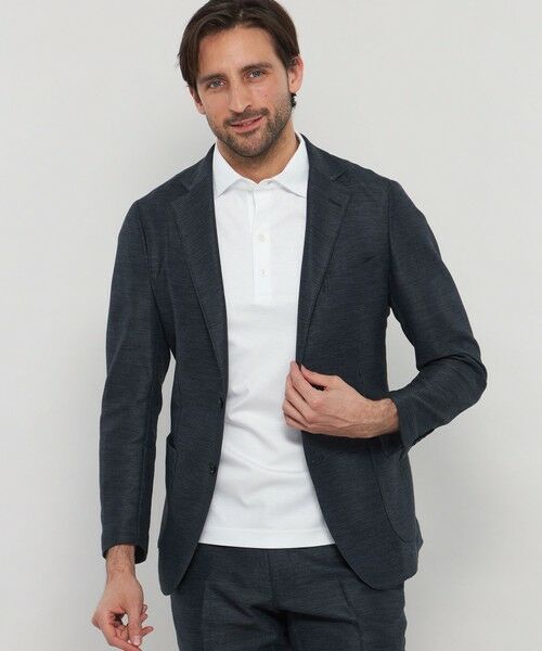 MACKINTOSH LONDON(MENS)/マッキントッシュ ロンドン メンズ 【BREASY JACKET】LENO CLOTH セットアップジャケット ブルー7 40 MACKINTOSH LONDON(MENS)/マッキントッシュ ロンドン メンズ 【BREASY JACKET】LENO CLOTH セットアップジャケット ブルー7 40