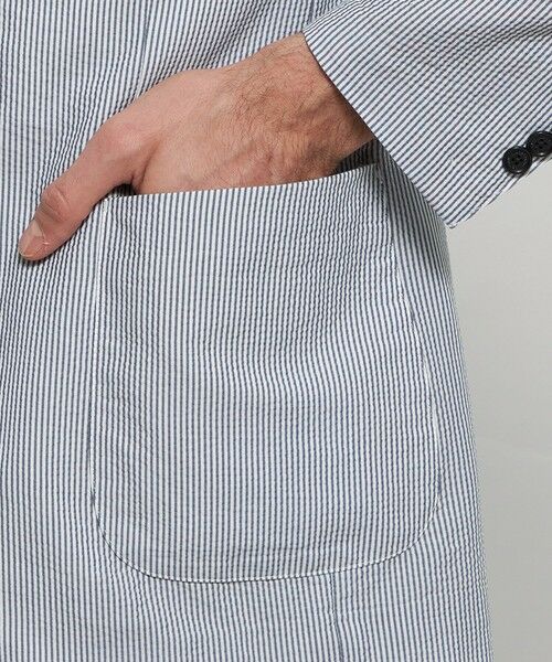 MACKINTOSH LONDON(MENS) / マッキントッシュ ロンドン メンズ ノーカラージャケット | 【LEON掲載】【BREASY JACKET】DOT AIR シアサッカーセットアップジャケット | 詳細7