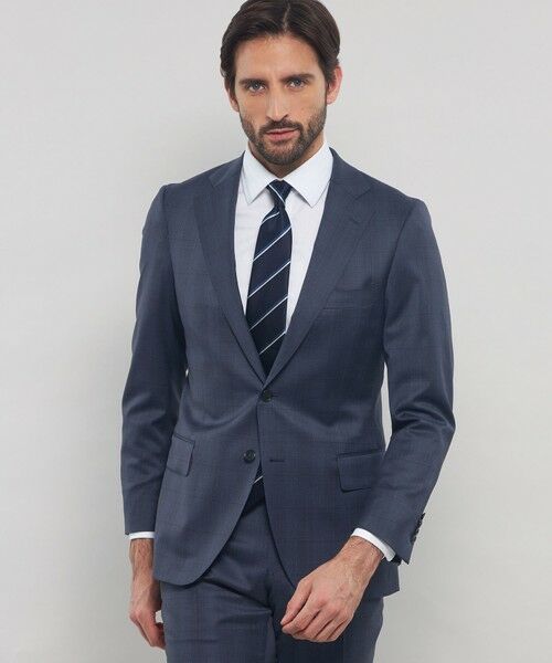 MACKINTOSH LONDON(MENS)/マッキントッシュ ロンドン メンズ 【NEW BRIDGE】【LoroPiana Fabric】グレンチェックスーツ ネイビー 40 MACKINTOSH LONDON(MENS)/マッキントッシュ ロンドン メンズ 【NEW BRIDGE】【LoroPiana Fabric】グレンチェックスーツ ネイビー 40