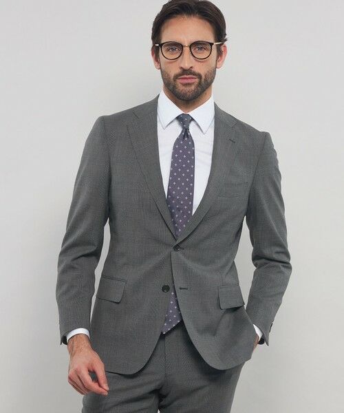 MACKINTOSH LONDON(MENS)/マッキントッシュ ロンドン メンズ 【NEW BRIDGE】Super110's グレンチェックスーツ グレー系2 42 MACKINTOSH LONDON(MENS)/マッキントッシュ ロンドン メンズ 【NEW BRIDGE】Super110's グレンチェックスーツ グレー系2 42