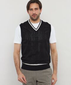 MACKINTOSH LONDON(MENS) / マッキントッシュ ロンドン 　メンズ ニット・セーター | ランダムアイレットニットベスト