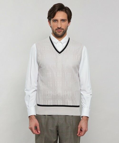 MACKINTOSH LONDON(MENS) / マッキントッシュ ロンドン 　メンズ ニット・セーター | ランダムアイレットニットベスト | 詳細3