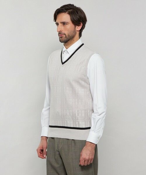 MACKINTOSH LONDON(MENS) / マッキントッシュ ロンドン 　メンズ ニット・セーター | ランダムアイレットニットベスト | 詳細4