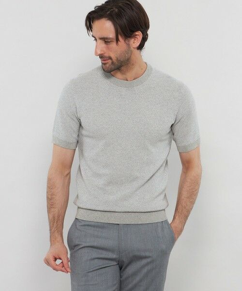 MACKINTOSH LONDON(MENS)/マッキントッシュ ロンドン メンズ 交編メランジコットンニットT グレー LL MACKINTOSH LONDON(MENS)/マッキントッシュ ロンドン メンズ 交編メランジコットンニットT グレー LL