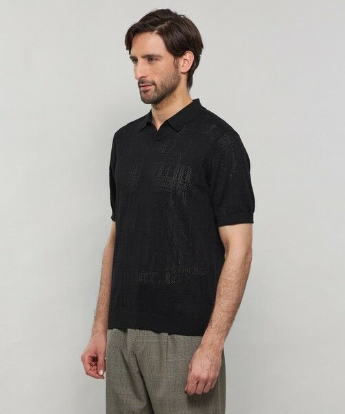 MACKINTOSH LONDON(MENS) / マッキントッシュ ロンドン メンズ ニット・セーター | 【LEON掲載】ランダムアイレットスキッパーニットポロ | 詳細4