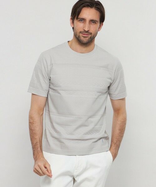 MACKINTOSH LONDON(MENS)/マッキントッシュ ロンドン メンズ リンクスボーダー半袖Tシャツ グレー LL MACKINTOSH LONDON(MENS)/マッキントッシュ ロンドン メンズ リンクスボーダー半袖Tシャツ グレー LL