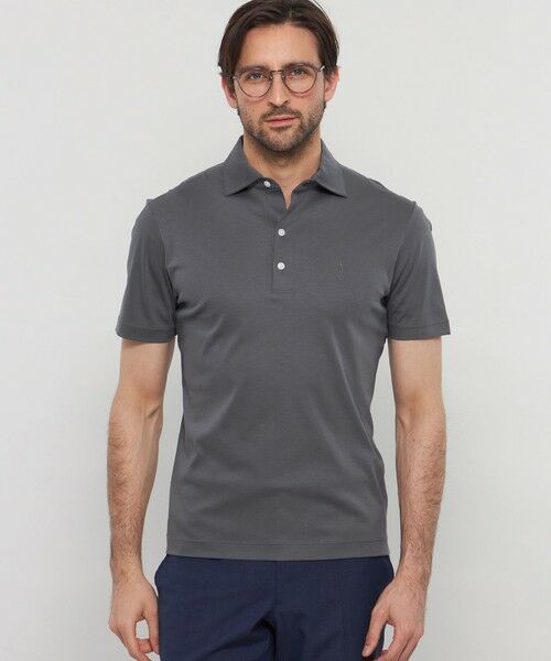 MACKINTOSH LONDON(MENS)/マッキントッシュ ロンドン メンズ ハイスペックスムースドレスポロシャツ グレー系1 L MACKINTOSH LONDON(MENS)/マッキントッシュ ロンドン メンズ ハイスペックスムースドレスポロシャツ グレー系1 L