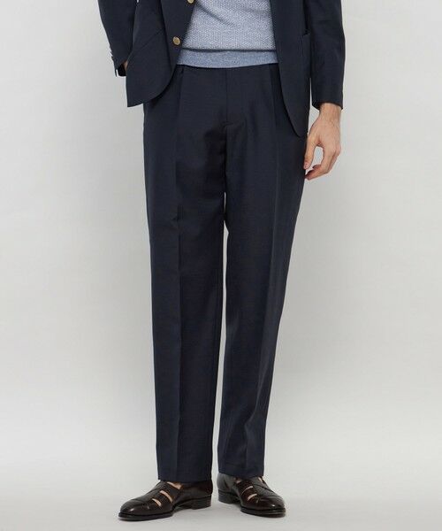 MACKINTOSH LONDON(MENS)/マッキントッシュ ロンドン メンズ 【DORMEUIL/ドーメル】【SUPER LITE TONIK】1プリーツトラウザーズ ダークネイビー 86 MACKINTOSH LONDON(MENS)/マッキントッシュ ロンドン メンズ 【DORMEUIL/ドーメル】【SUPER LITE TONIK】1プリーツトラウザーズ ダークネイビー 86