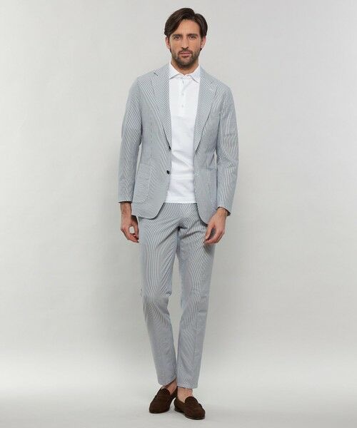 MACKINTOSH LONDON(MENS) / マッキントッシュ ロンドン メンズ その他パンツ | 【LEON掲載】【BREASY JACKET】DOT AIR シアサッカーセットアップパンツ | 詳細1