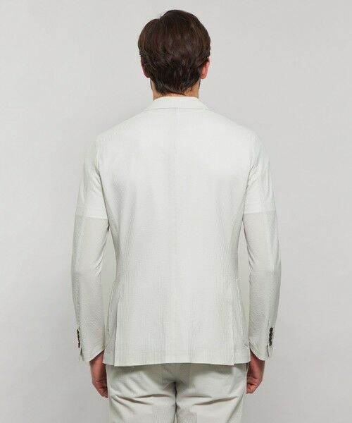 MACKINTOSH LONDON(MENS) / マッキントッシュ ロンドン 　メンズ ノーカラージャケット | 【WEB・一部店舗限定】【BREASY JACKET】ポリエステルサッカーセットアップジャケット | 詳細5