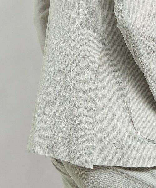 MACKINTOSH LONDON(MENS) / マッキントッシュ ロンドン 　メンズ ノーカラージャケット | 【WEB・一部店舗限定】【BREASY JACKET】ポリエステルサッカーセットアップジャケット | 詳細8