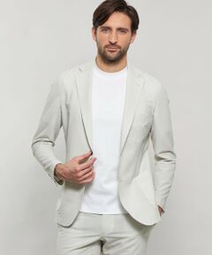 MACKINTOSH LONDON(MENS) / マッキントッシュ ロンドン 　メンズ ノーカラージャケット | 【WEB・一部店舗限定】【BREASY JACKET】ポリエステルサッカーセットアップジャケット