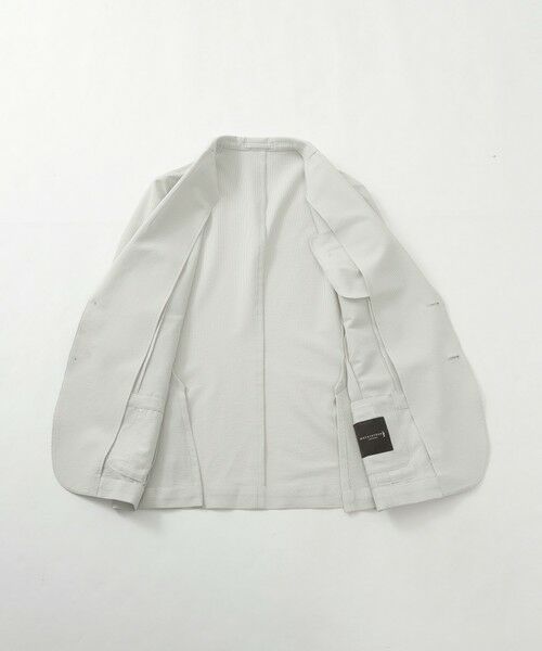 MACKINTOSH LONDON シアサッカージャケット 白 36 LEON掲載】【BREASY JACKET】DOT AIR シアサッカーセットアップ
