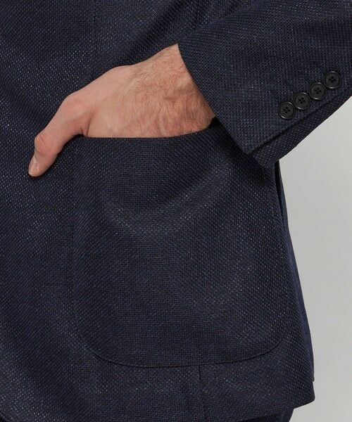 MACKINTOSH LONDON ネイビー 春夏ジャージージャケット FLEX JERSEY】サマーウールジャージーセットアップジャケット