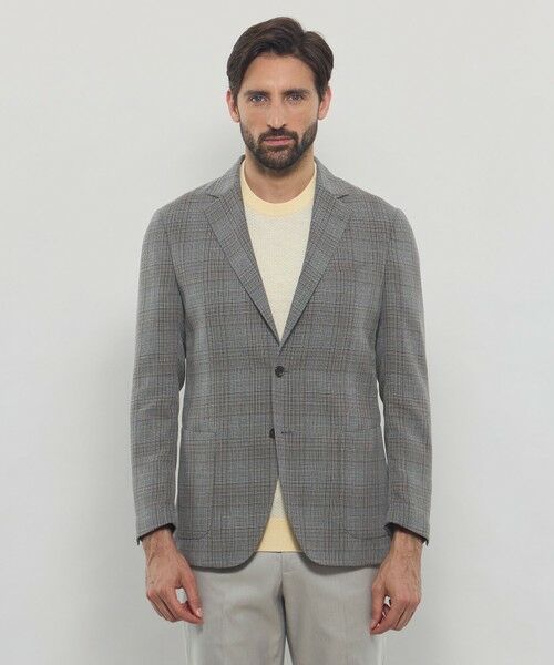 MACKINTOSH LONDON(MENS) / マッキントッシュ ロンドン メンズ ノーカラージャケット | 【BREASY JACKET】ブッチャーリネンチェックジャケット | 詳細3