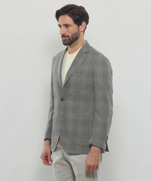 MACKINTOSH LONDON(MENS) / マッキントッシュ ロンドン メンズ ノーカラージャケット | 【BREASY JACKET】ブッチャーリネンチェックジャケット | 詳細4