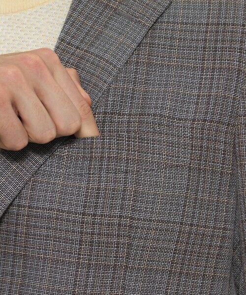 MACKINTOSH LONDON(MENS) / マッキントッシュ ロンドン メンズ ノーカラージャケット | 【BREASY JACKET】ブッチャーリネンチェックジャケット | 詳細6