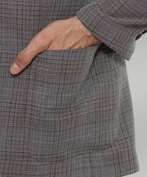 MACKINTOSH LONDON(MENS) / マッキントッシュ ロンドン メンズ ノーカラージャケット | 【BREASY JACKET】ブッチャーリネンチェックジャケット | 詳細8