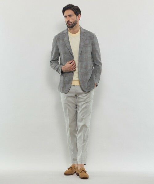 MACKINTOSH LONDON(MENS) / マッキントッシュ ロンドン メンズ ノーカラージャケット | 【BREASY JACKET】ブッチャーリネンチェックジャケット | 詳細1