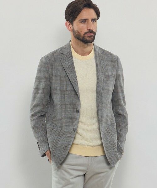 MACKINTOSH LONDON(MENS)/マッキントッシュ ロンドン メンズ 【BREASY JACKET】ブッチャーリネンチェックジャケット グレー系1 36 MACKINTOSH LONDON(MENS)/マッキントッシュ ロンドン メンズ 【BREASY JACKET】ブッチャーリネンチェックジャケット グレー系1 36