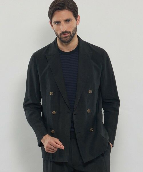 MACKINTOSH LONDON(MENS)/マッキントッシュ ロンドン メンズ ハイカウントリネン6Bダブルジャケット ブラック 40 MACKINTOSH LONDON(MENS)/マッキントッシュ ロンドン メンズ ハイカウントリネン6Bダブルジャケット ブラック 40