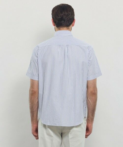 MACKINTOSH LONDON(MENS) / マッキントッシュ ロンドン メンズ シャツ・ブラウス | パナマサッカーストライプ 半袖ワイドカラーシャツ | 詳細5