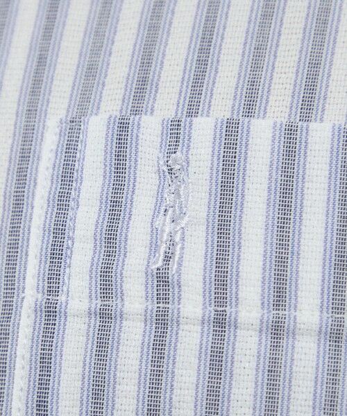 MACKINTOSH LONDON(MENS) / マッキントッシュ ロンドン メンズ シャツ・ブラウス | パナマサッカーストライプ 半袖ワイドカラーシャツ | 詳細8