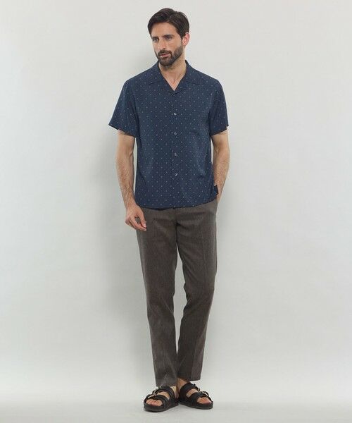 MACKINTOSH LONDON(MENS) / マッキントッシュ ロンドン 　メンズ シャツ・ブラウス | 【LEON掲載】小紋プリントオープンカラーシャツ | 詳細1