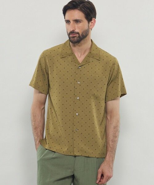 MACKINTOSH LONDON(MENS)/マッキントッシュ ロンドン メンズ 小紋プリントオープンカラーシャツ イエロー6 L MACKINTOSH LONDON(MENS)/マッキントッシュ ロンドン メンズ 小紋プリントオープンカラーシャツ イエロー6 L