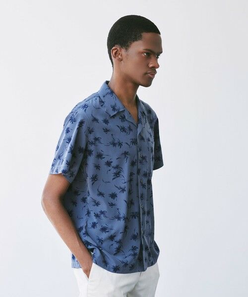 MACKINTOSH LONDON(MENS) / マッキントッシュ ロンドン 　メンズ シャツ・ブラウス | 【LEON掲載】プラムツリープリント半袖オープンカラーシャツ | 詳細5