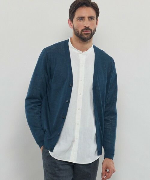 MACKINTOSH LONDON(MENS)/マッキントッシュ ロンドン メンズ ハイゲージリネンカーディガン ネイビー M MACKINTOSH LONDON(MENS)/マッキントッシュ ロンドン メンズ ハイゲージリネンカーディガン ネイビー M