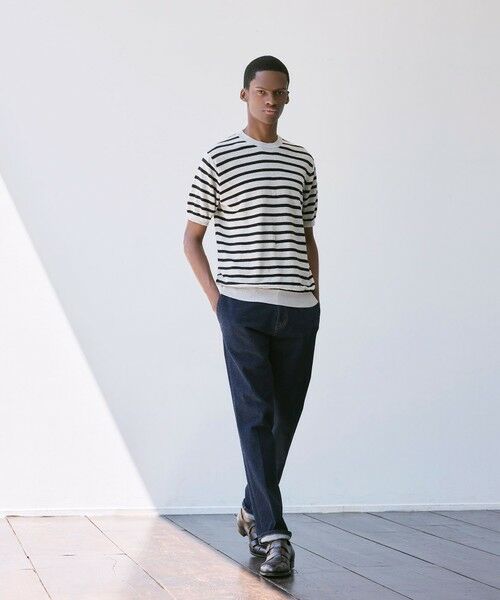 MACKINTOSH LONDON(MENS) / マッキントッシュ ロンドン メンズ ニット・セーター | 【LEON掲載】リネンボーダーニットTシャツ | 詳細1