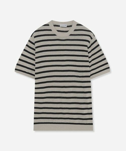 LEON掲載】リネンボーダーニットTシャツ （ニット・セーター