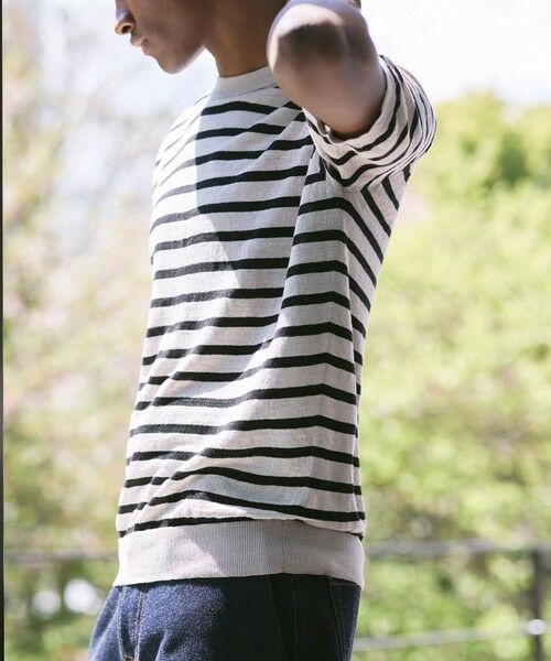 MACKINTOSH LONDON(MENS) / マッキントッシュ ロンドン メンズ ニット・セーター | 【LEON掲載】リネンボーダーニットTシャツ | 詳細3