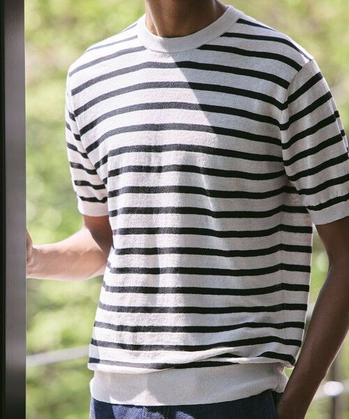 MACKINTOSH LONDON(MENS) / マッキントッシュ ロンドン メンズ ニット・セーター | 【LEON掲載】リネンボーダーニットTシャツ | 詳細4