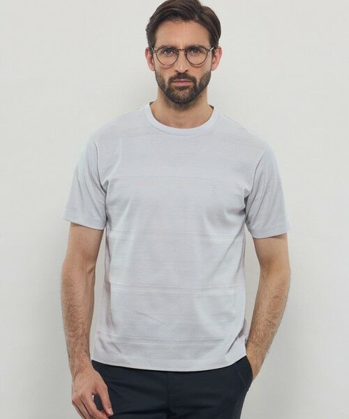 MACKINTOSH LONDON(MENS) / マッキントッシュ ロンドン メンズ カットソー | 【WEB・一部店舗限定】パネルリンクス半袖Tシャツ(ライトグレー)