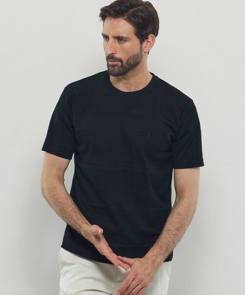 MACKINTOSH LONDON(MENS) / マッキントッシュ ロンドン メンズ カットソー | 【WEB・一部店舗限定】パネルリンクス半袖Tシャツ(ブラック)