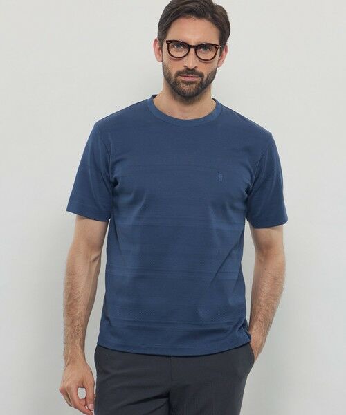 MACKINTOSH LONDON(MENS) / マッキントッシュ ロンドン メンズ カットソー | 【WEB・一部店舗限定】パネルリンクス半袖Tシャツ(ブルー4)