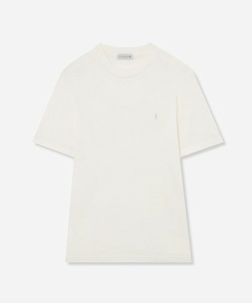 MACKINTOSH LONDON(MENS)/マッキントッシュ ロンドン メンズ ウールプラックスプレーティング半袖ドレスTシャツ オフホワイト LL