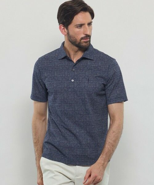 MACKINTOSH LONDON(MENS)/マッキントッシュ ロンドン メンズ ブライトンプリントポロシャツ ダークネイビー L MACKINTOSH LONDON(MENS)/マッキントッシュ ロンドン メンズ ブライトンプリントポロシャツ ダークネイビー L