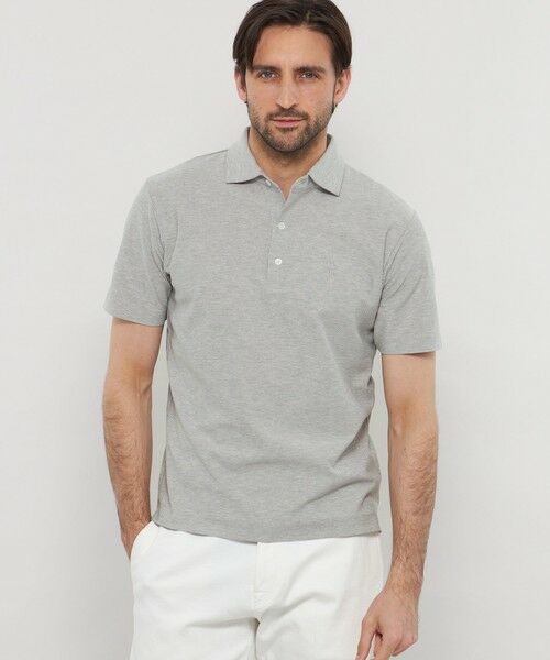 MACKINTOSH LONDON(MENS) / マッキントッシュ ロンドン メンズ カットソー | 【WEB・一部店舗限定】コットンハニカムポロシャツ(ライトグレー)