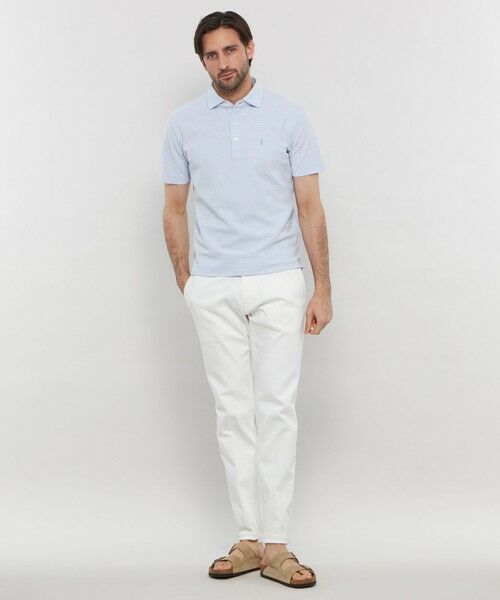 MACKINTOSH LONDON(MENS) / マッキントッシュ ロンドン 　メンズ カットソー | 【WEB・一部店舗限定】ハニカムマイクロボーダーポロシャツ | 詳細3