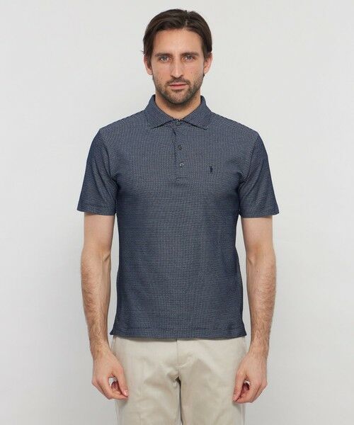 MACKINTOSH LONDON(MENS) / マッキントッシュ ロンドン 　メンズ カットソー | 【WEB・一部店舗限定】ハニカムマイクロボーダーポロシャツ | 詳細5