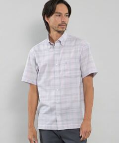 美品 マッキントッシュロンドン 麻100% 半袖シャツ M タータンチェック LEON掲載】コットンツイルチェックボタンダウンシャツ(トップス