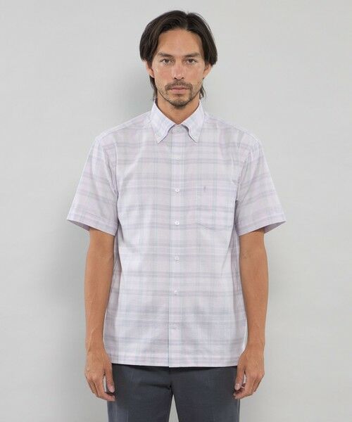 MACKINTOSH LONDON(MENS) / マッキントッシュ ロンドン メンズ シャツ・ブラウス | パナマチェック半袖ボタンダウンシャツ | 詳細4