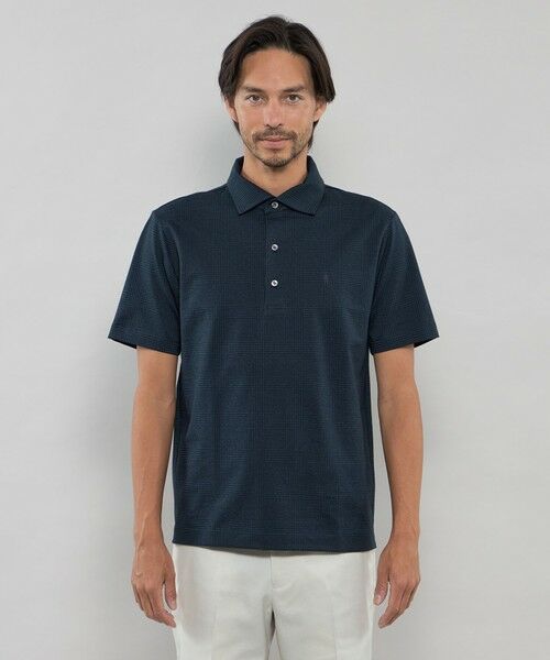 MACKINTOSH LONDON(MENS) / マッキントッシュ ロンドン メンズ カットソー | ジャカードグレンチェック ブライトンポロシャツ | 詳細5