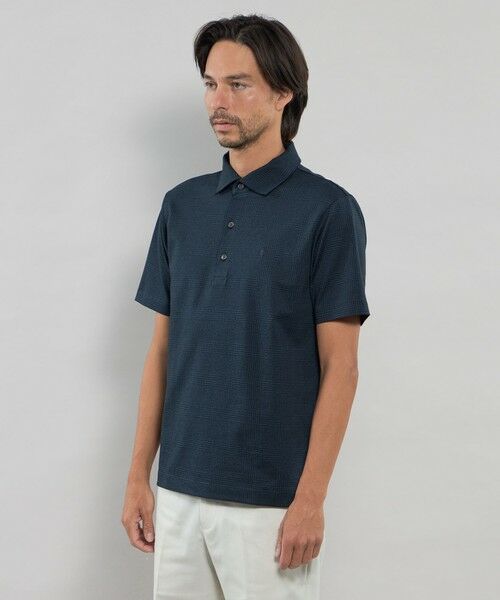 MACKINTOSH LONDON(MENS) / マッキントッシュ ロンドン メンズ カットソー | ジャカードグレンチェック ブライトンポロシャツ | 詳細6