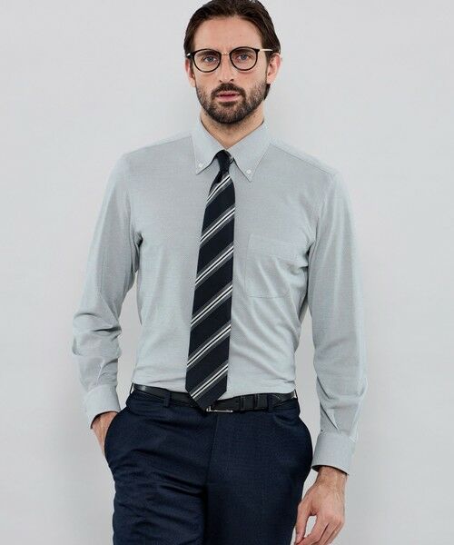 MACKINTOSH LONDON(MENS)/マッキントッシュ ロンドン メンズ 【FLEX JERSEY】交編鹿の子ジャージーボタンダウンシャツ グレー系1 LL MACKINTOSH LONDON(MENS)/マッキントッシュ ロンドン メンズ 【FLEX JERSEY】交編鹿の子ジャージーボタンダウンシャツ グレー系1 LL
